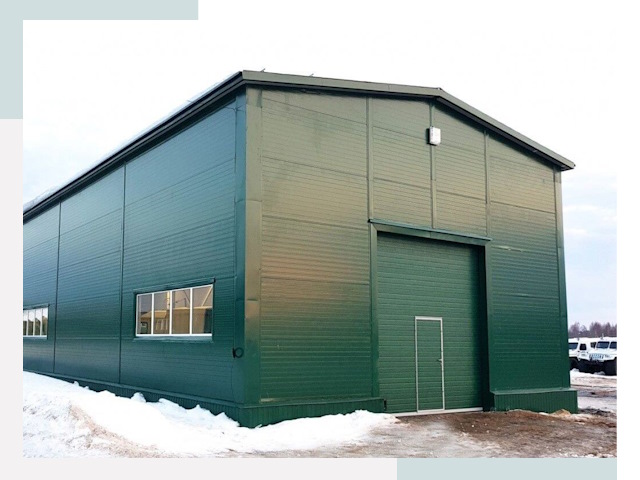 Двускатные ангары в Мелеузе