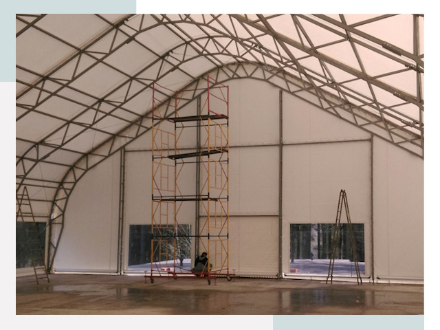 Шатровые ангары в Мелеузе