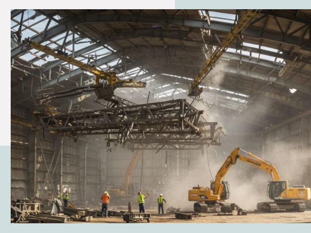 Демонтаж ангаров в Мелеузе от 614 руб. за м²