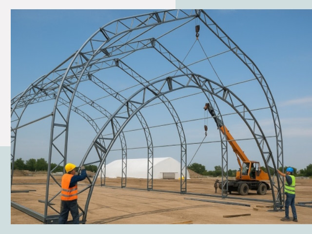 Монтаж ангаров в Мелеузе от 614 руб. - Надежно и быстро